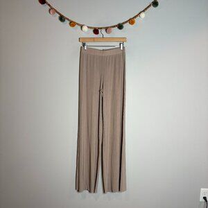 Good American tan slightly sheer mesh lounge pants